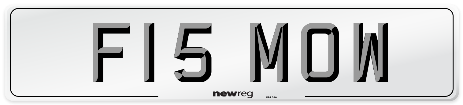 F15 MOW Number Plate from New Reg
